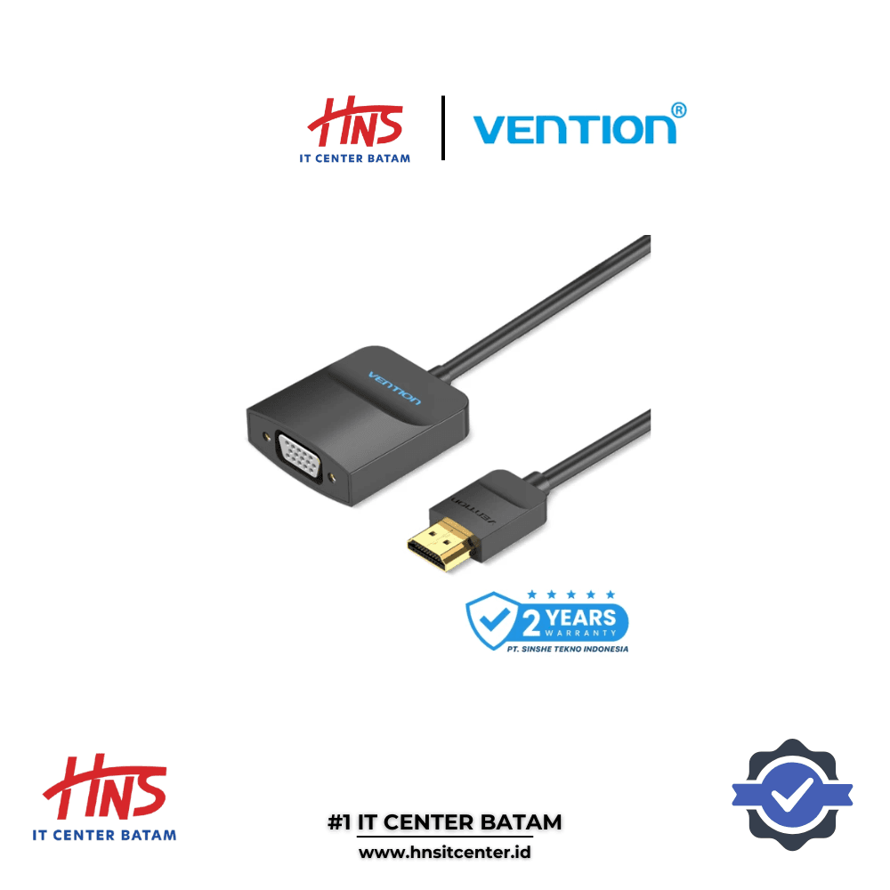 KABEL ADAPTER VENTION HDMI MALE TO VGA FEMALE 15 CM
