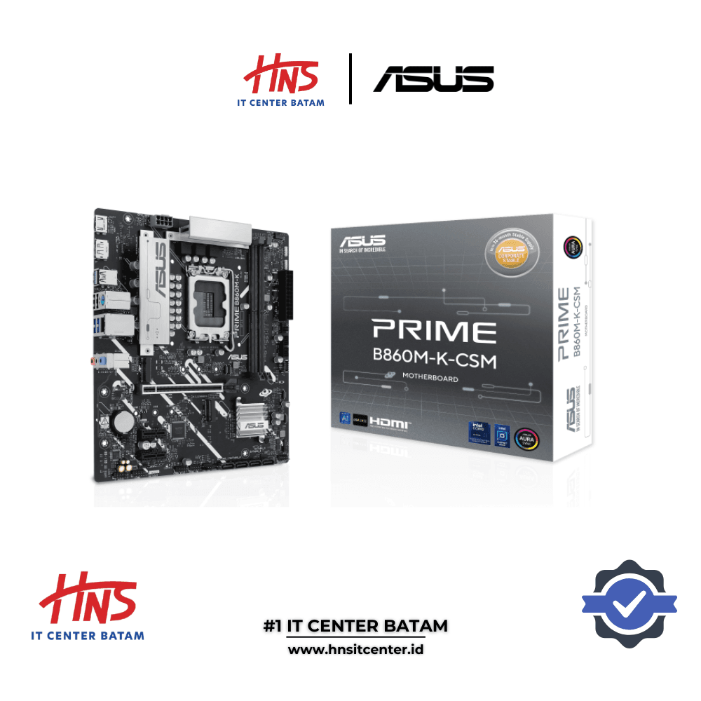 MOTHERBOARD ASUS PRIME B860M-K-CSM LGA1851 DDR5 - mATX