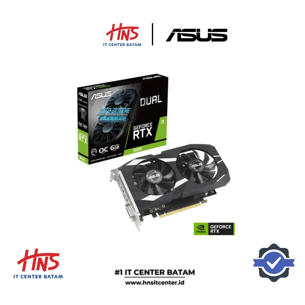 VGA CARD ASUS RTX 3050 DUAL GAMING OC 6GB GDDR6