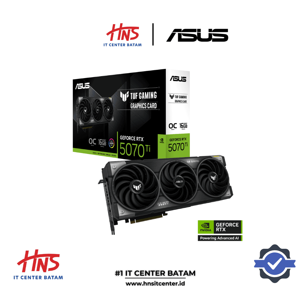 VGA CARD ASUS RTX 5070 TI TUF GAMING OC 16GB GDDR7 WITH AI