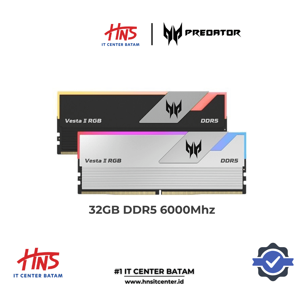 RAM PC DDR5 ACER PREDATOR VESTA II 32GB (2x16GB) 6000MHz RGB