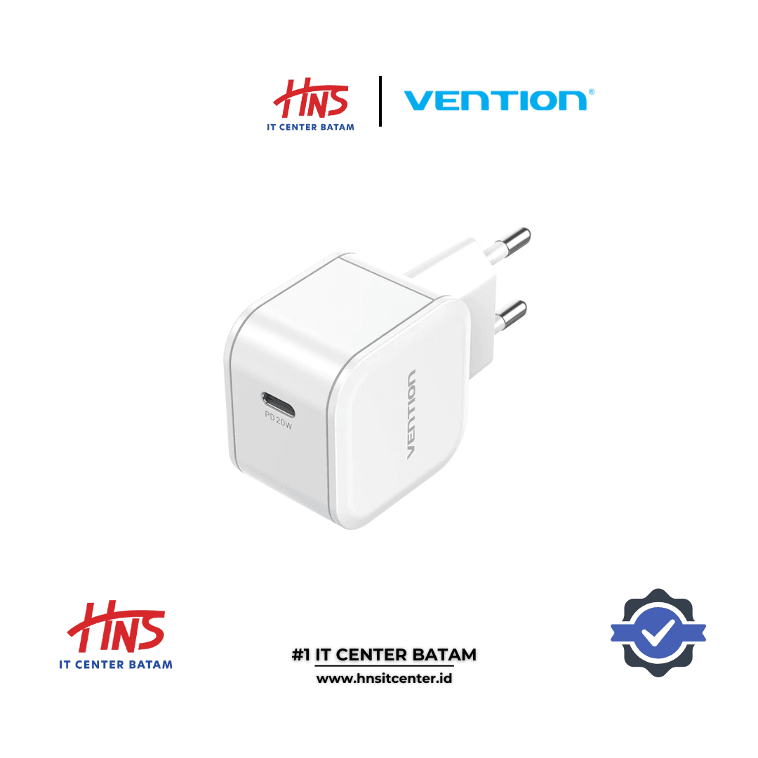 VENTION 1-Port USB-C Wall Charger (20W) EU-Plug White (FEJW0-EU)