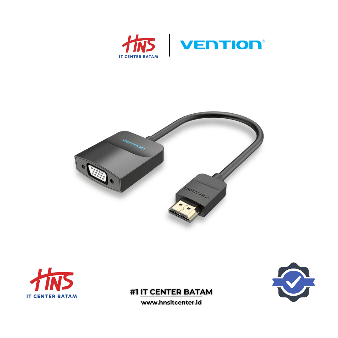 VENTION HDMI to VGA Converter with Female Micro USB and Audio Port 0.15M Black (42161)