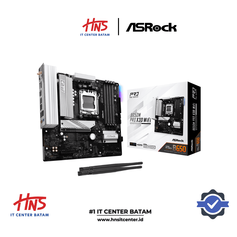 MOTHERBOARD ASROCK B650M PRO X3D WIFI AM5 DDR5 - mATX