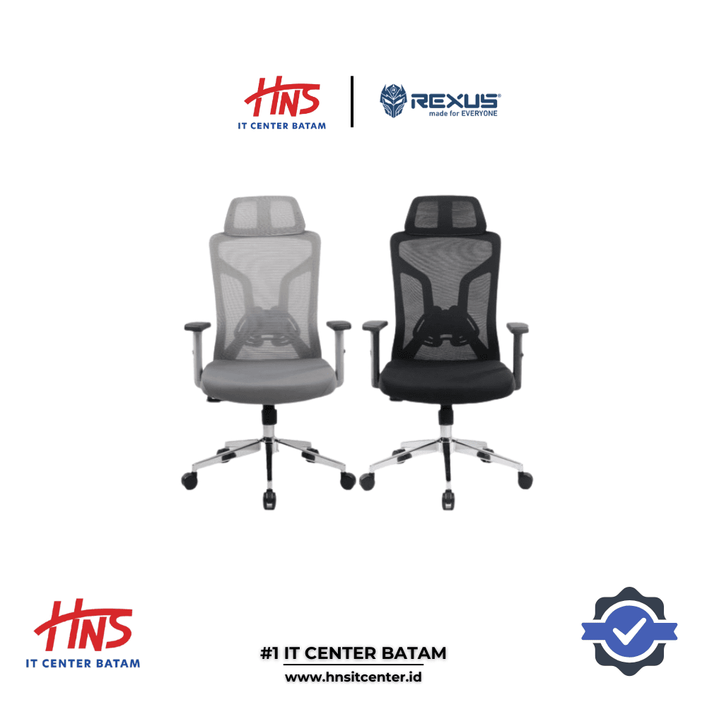 KURSI REXUS NC4 ERGONOMIC OFFICE CHAIR ADJUSTABLE HEADREST