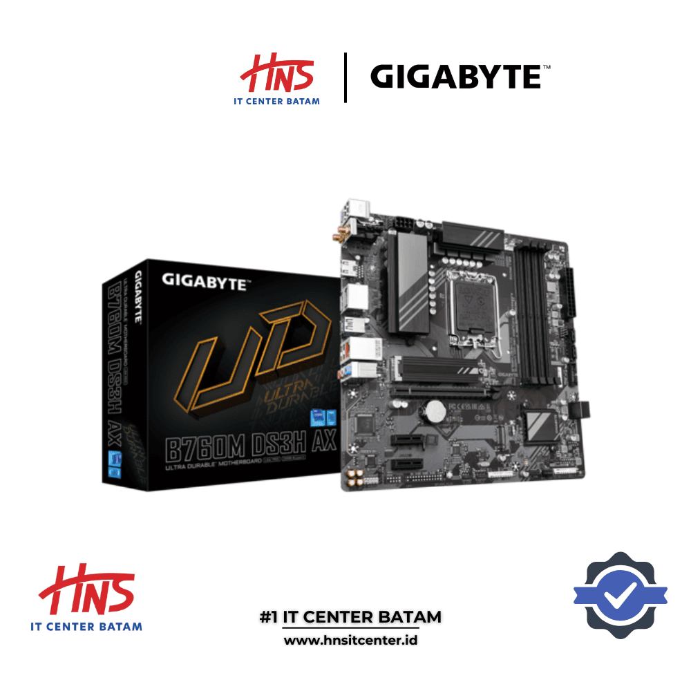 MOTHERBOARD GIGABYTE B760M DS3H AX LGA1700 DDR5 - mATX