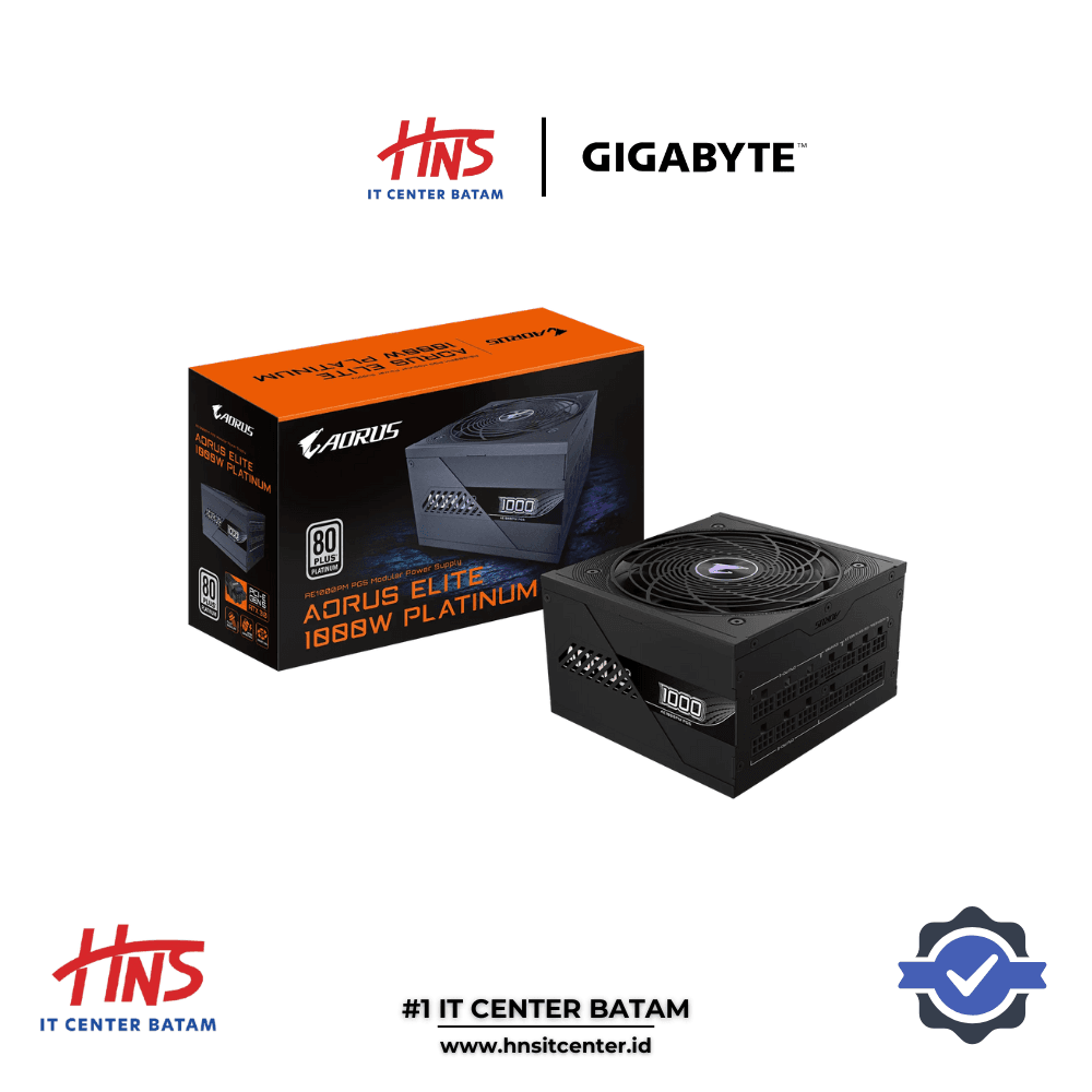 POWER SUPPLY GIGABYTE AORUS ELITE P1000W 80+ PLATINUM - FULL MODULAR