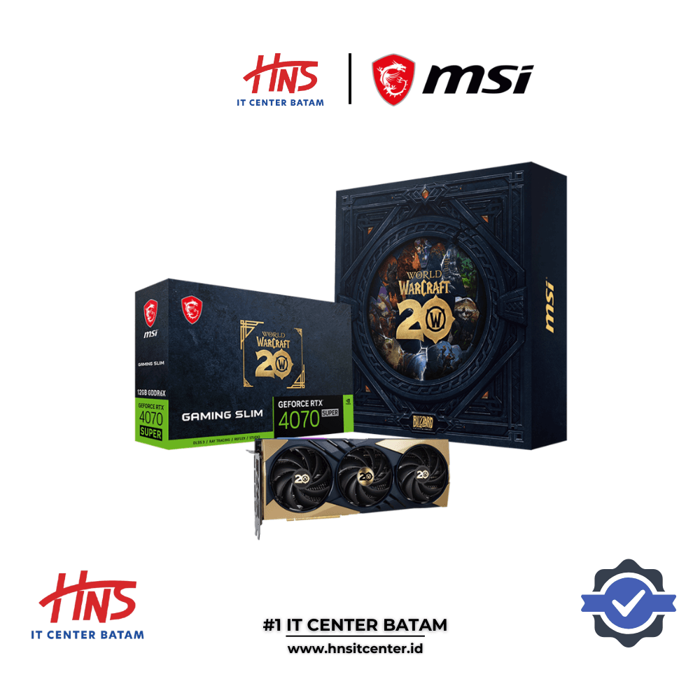 VGA CARD MSI RTX 4070 SUPER 12GB GAMING SLIM WORLD OF WARCRAFT EDITION GDDR6