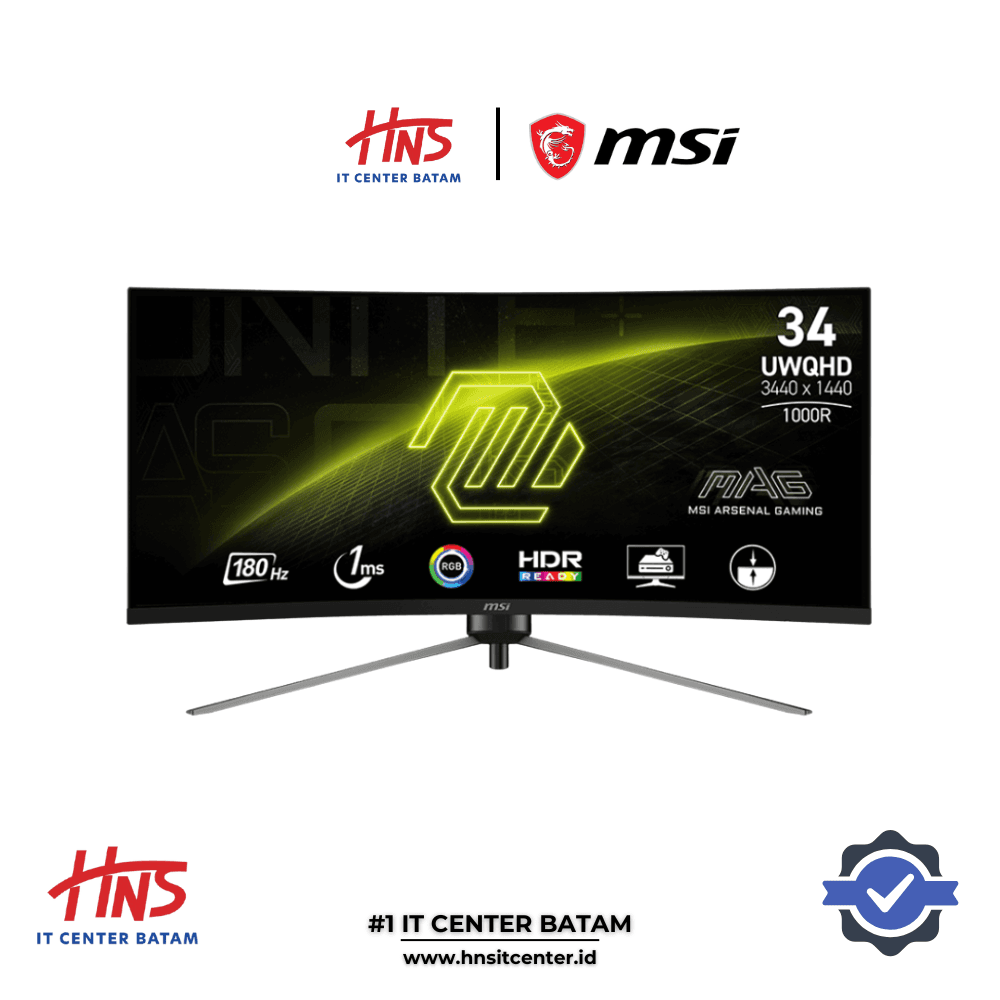 MONITOR MSI MAG 345CQR 34" CURVED VA UWQHD (3440x1440) 180Hz 99% sRGB