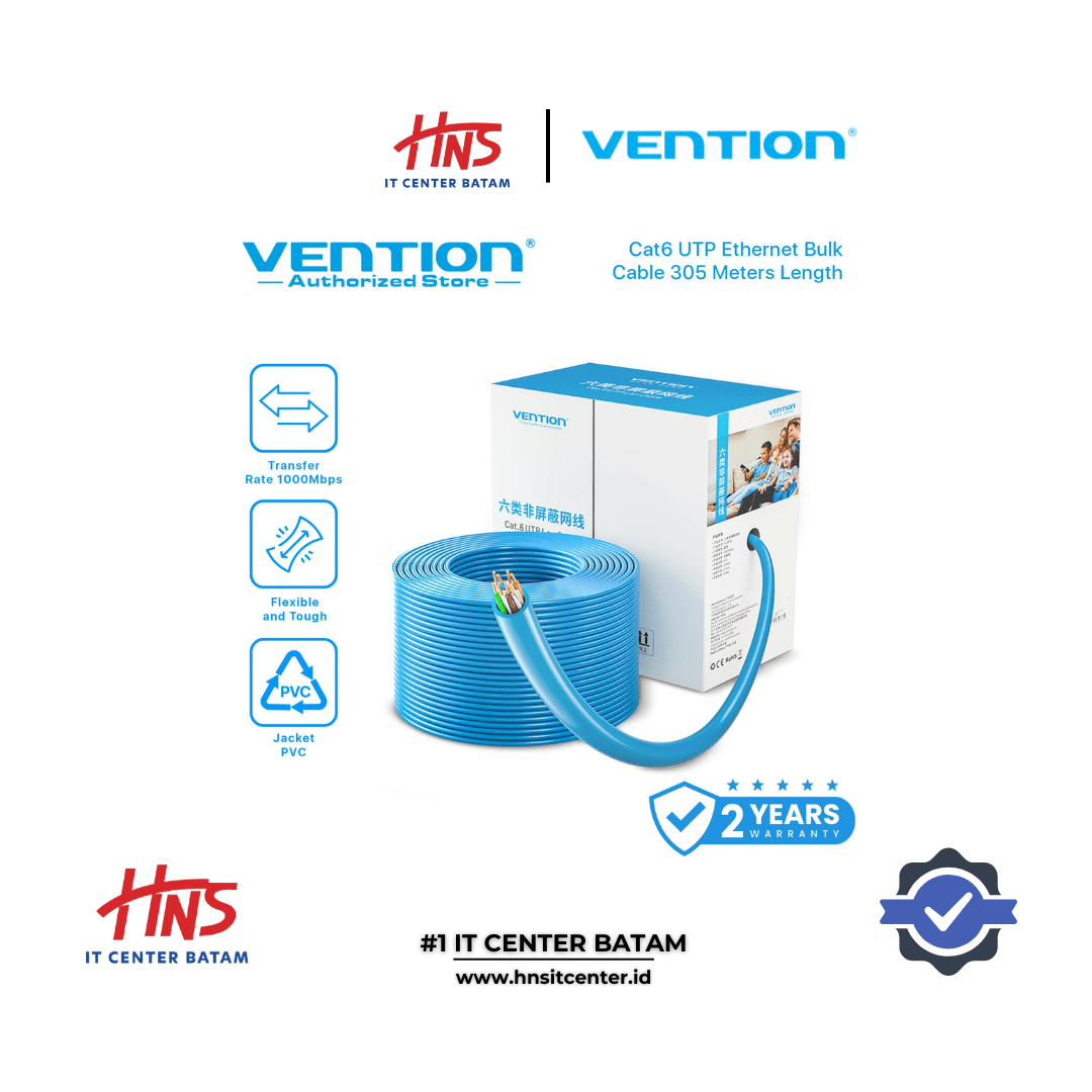 VENTION KABEL LAN UTP CAT.6 RJ45 ETHERNET 305M - 100 Meter (IHLB100)
