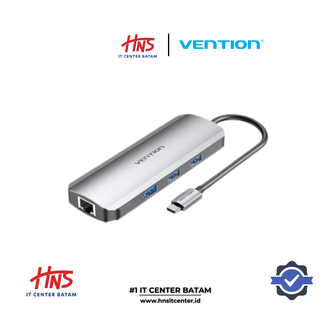 VENTION USB HUB 8-IN-1 USB-C TO HDMI USB 3.0 RJ45 0.15m DOCKING STATION ALUMINUM ALLOY (TOKHB)