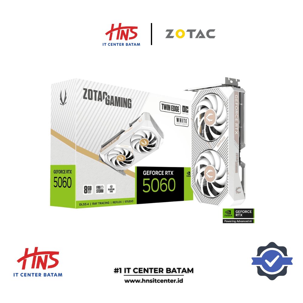 VGA CARD ZOTAC RTX 5060 8GB TWIN EDGE OC WHITE EDITION GDDR7