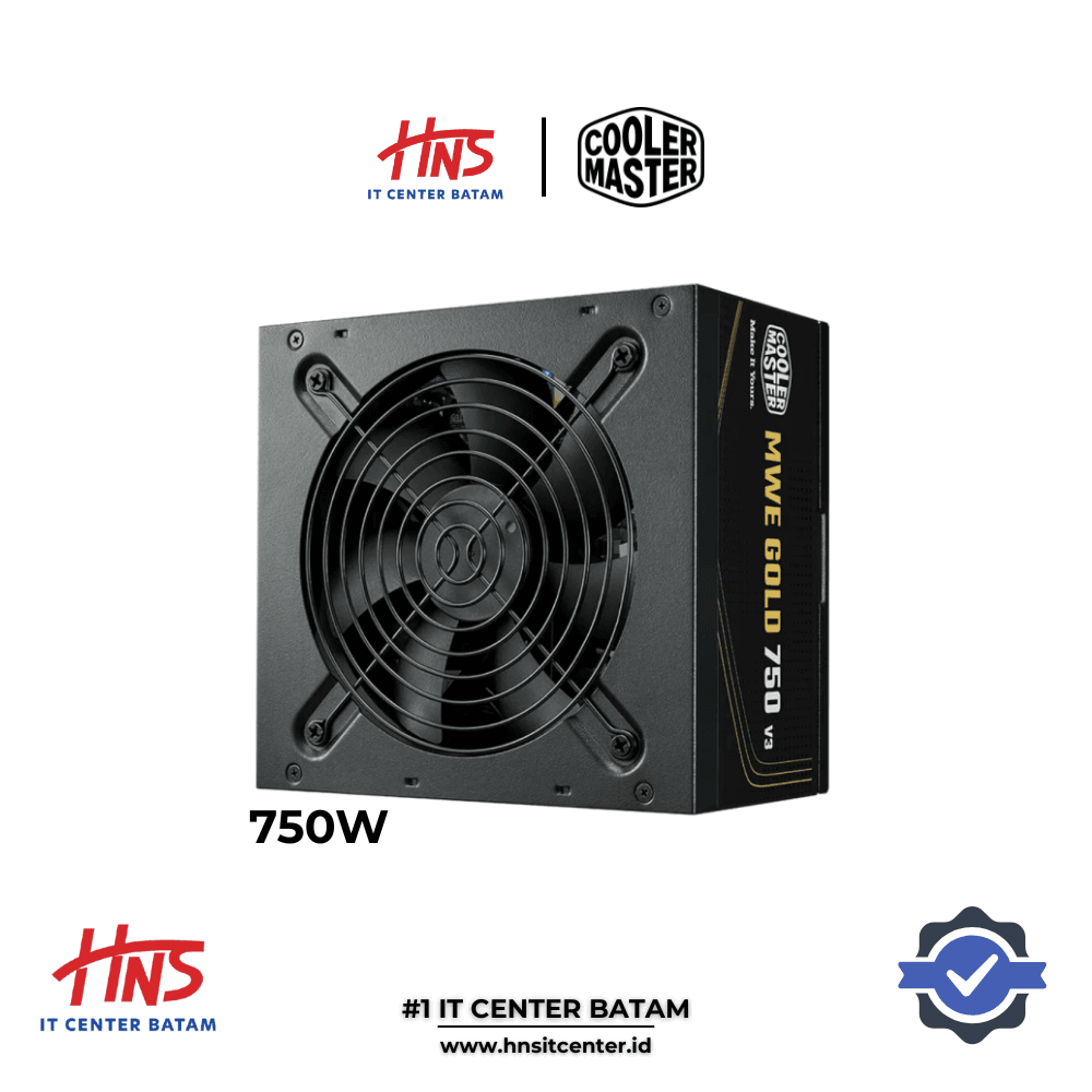 POWER SUPPLY COOLER MASTER MWE 750 V3 750W 80+ GOLD - NON MODULAR