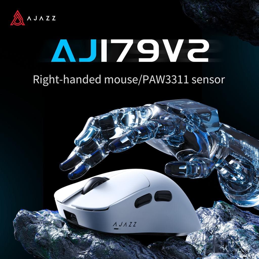 MOUSE AJAZZ AJ179 V2 TRI-MODE WIRELESS GAMING MOUSE PAW3311 UP TO 12000 DPI