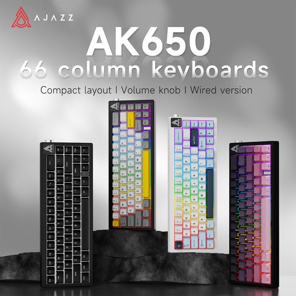KEYBOARD AJAZZ AK650 WIRED MECHANICAL KEYBOARD GAMING COMPACT LAYOUT