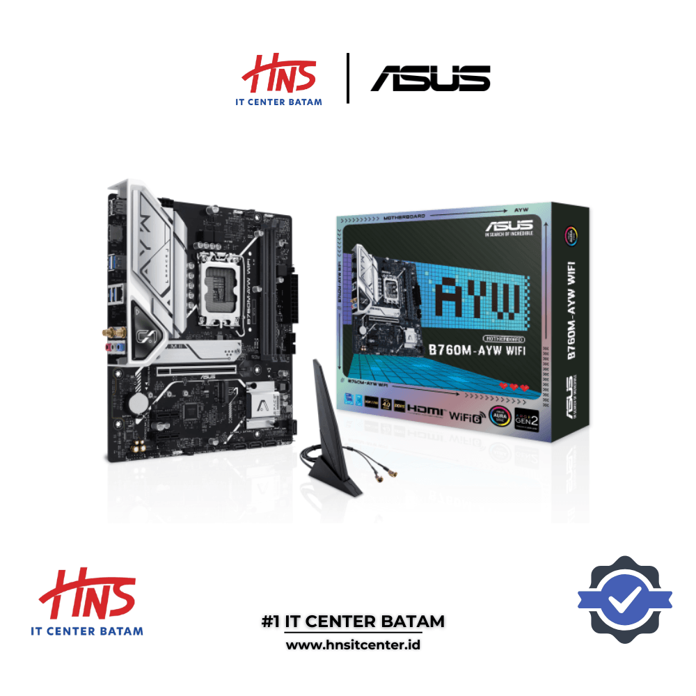 MOTHERBOARD ASUS B760M-AYW WIFI LGA1700 DDR5 - mATX