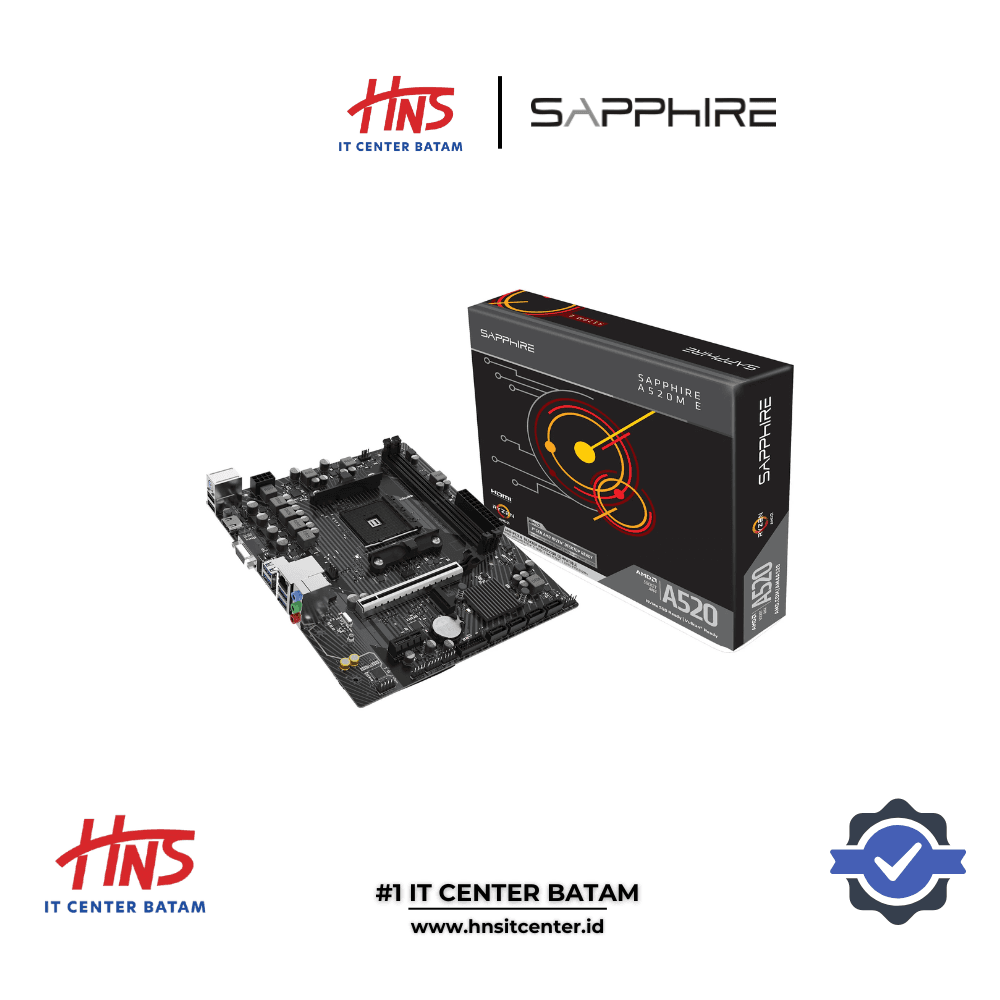 MOTHERBOARD SAPPHIRE A520M-E AM4 DDR4 - mATX