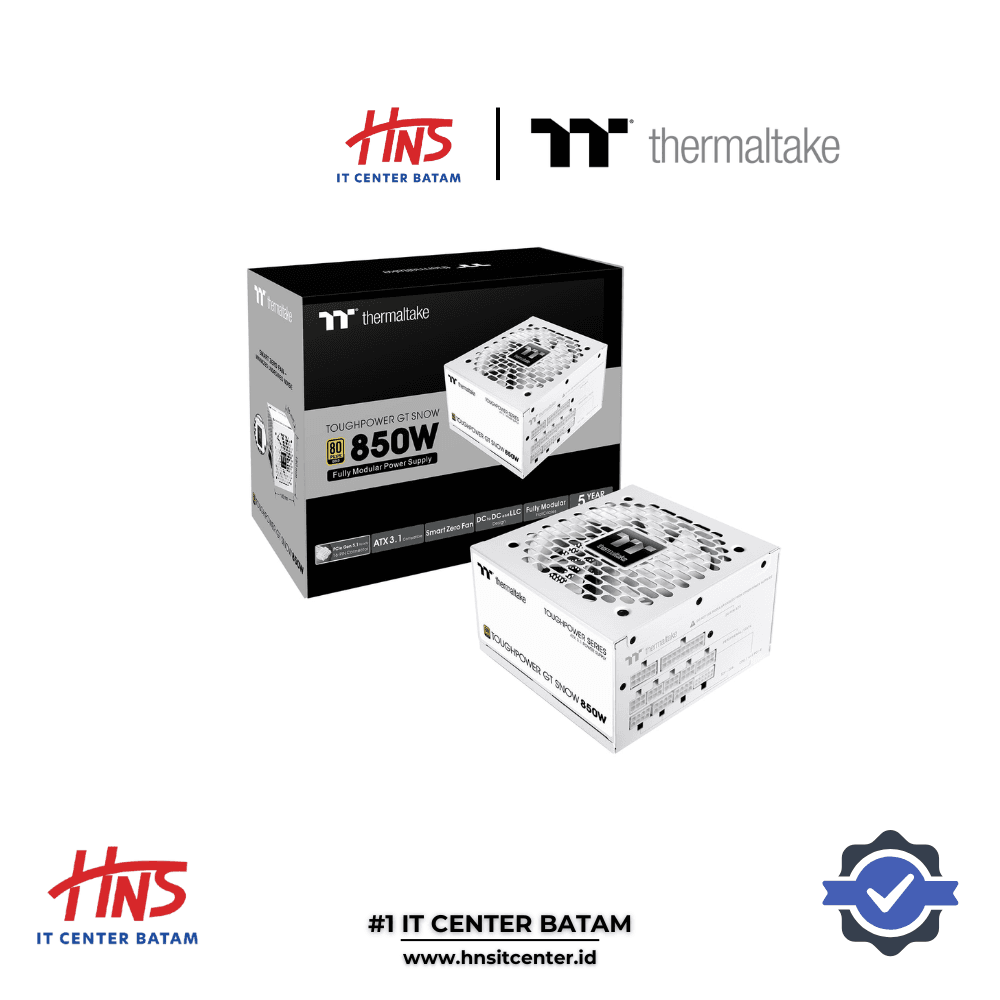 POWER SUPPLY THERMALTAKE TOUGHPOWER GT SNOW 850W 80+ GOLD - FULL MODULAR