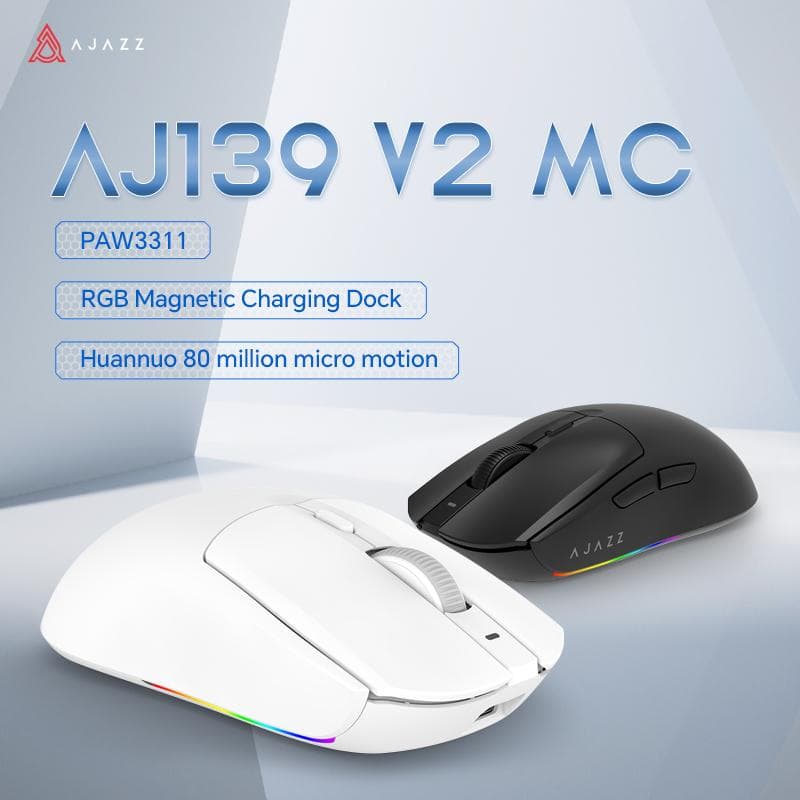 MOUSE AJAZZ AJ139 V2 MC TRI-MODE WIRELESS GAMING MOUSE PAW3311 UP TO 24000 DPI