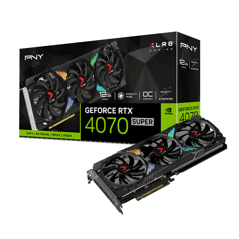 VGA CARD PNY RTX 4070 SUPER 12GB XLR8 Gaming VERTO GDDR6