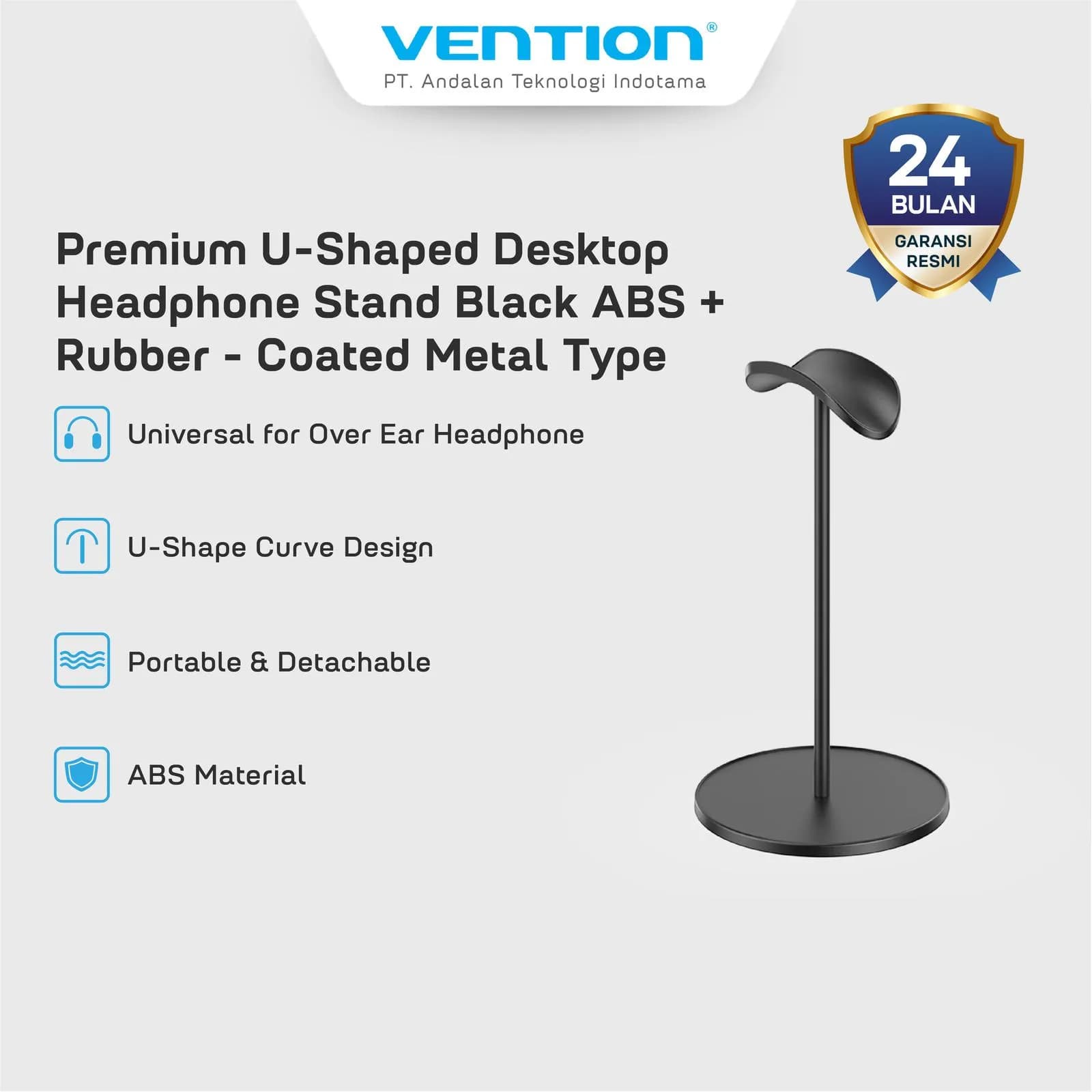 VENTION HEADPHONE STAND PREMIUM U-SHAPE GANTUNGAN - KSOB0