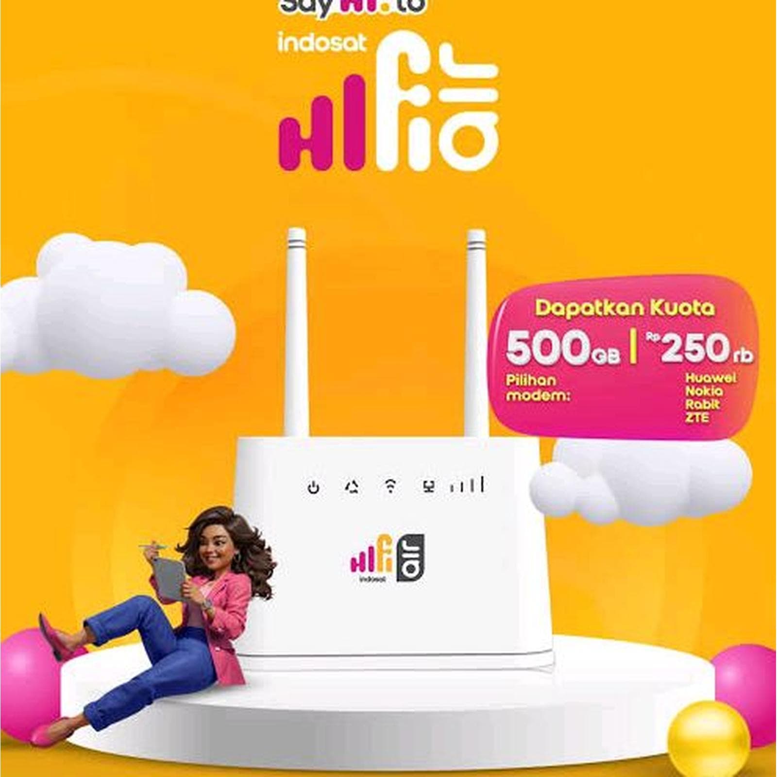 MODEM ROUTER INDOSAT HIFI RABBIT CPE-XR