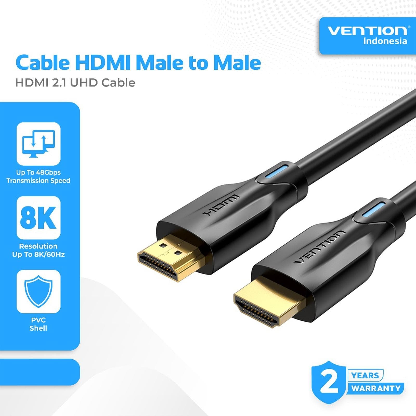 KABEL VENTION HDMI TO HDMI 2.1 8K 60Hz 3D VISION UHD DYNAMIC HDR 1.5 - 5M - (AANBG - AANBI - AANBJ)