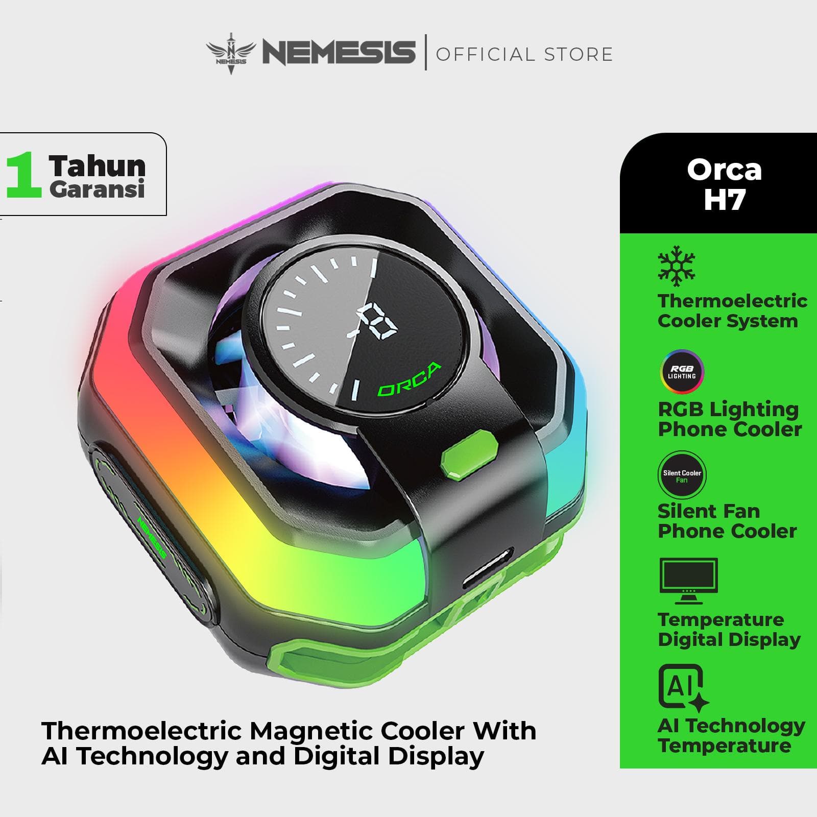 COOLER HP NEMESIS ORCA H7 RGB BLACK