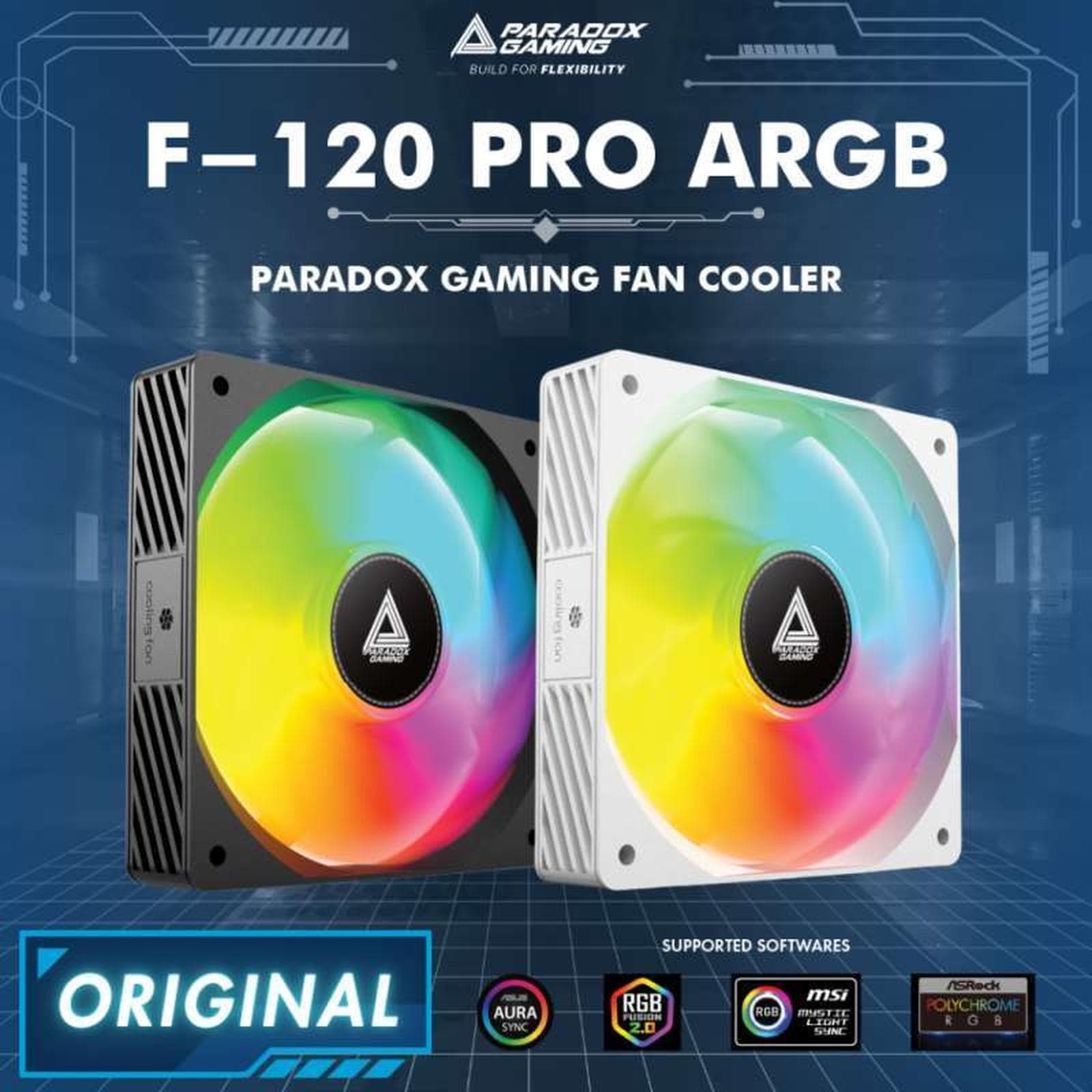 FAN CASING PARADOX GAMING HYPERSONIC F-120 PRO ARGB BLACK