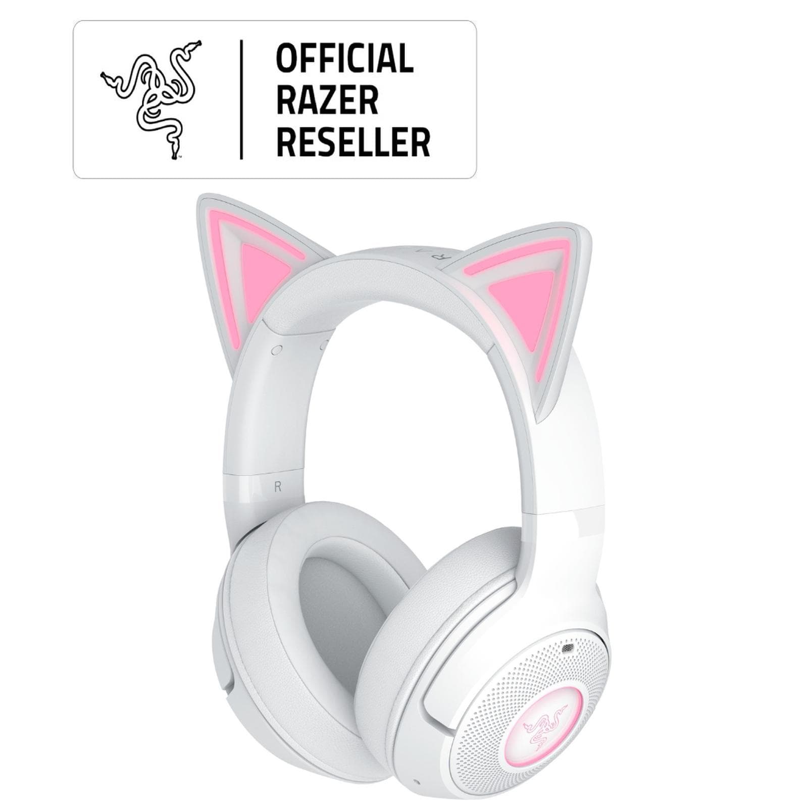 HEADSET RAZER KRAKEN KITTY V2 BT WIRELESS RGB WHITE EDITION