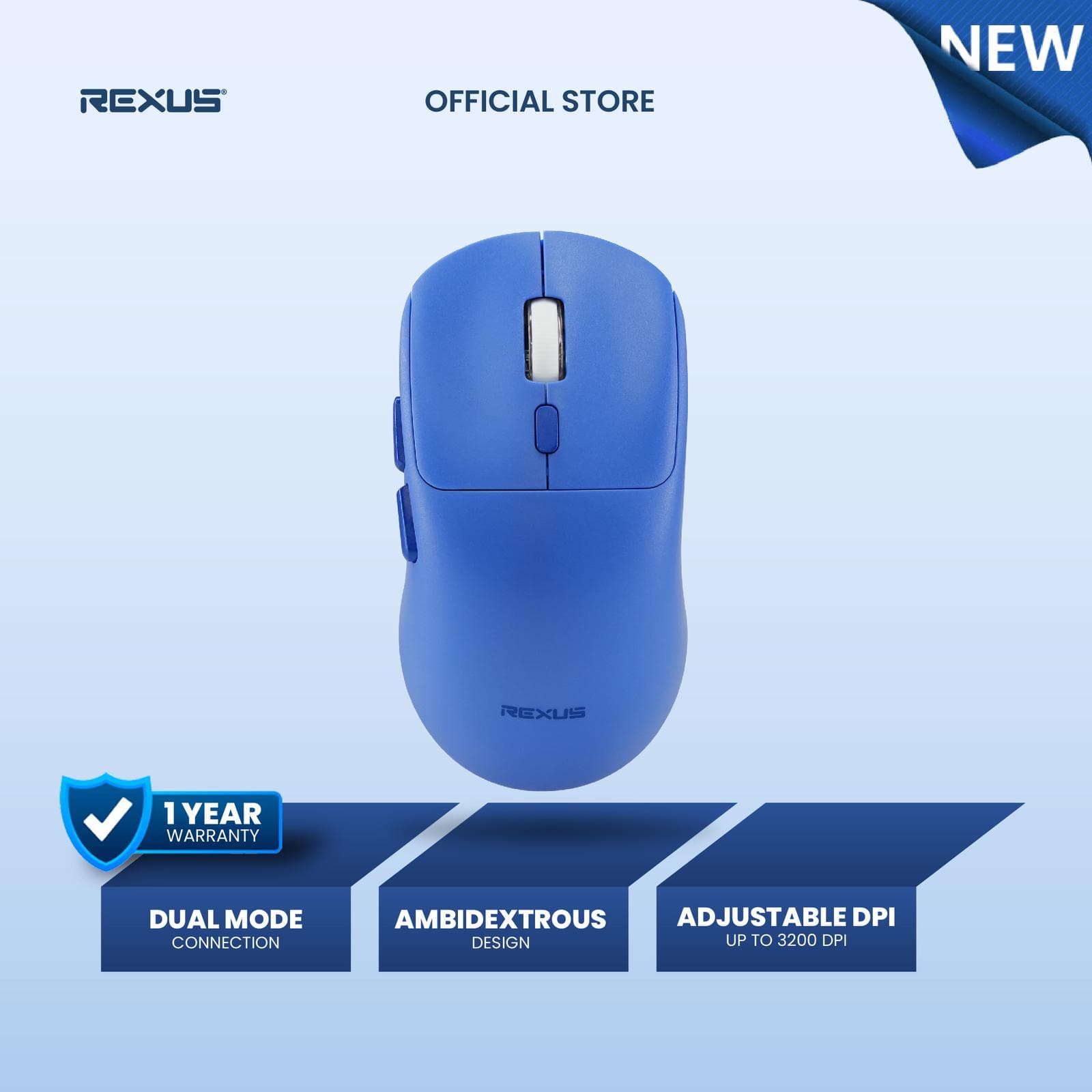 MOUSE REXUS XIERRA RX-106 WIRELESS DUAL MODE 3200 DPI