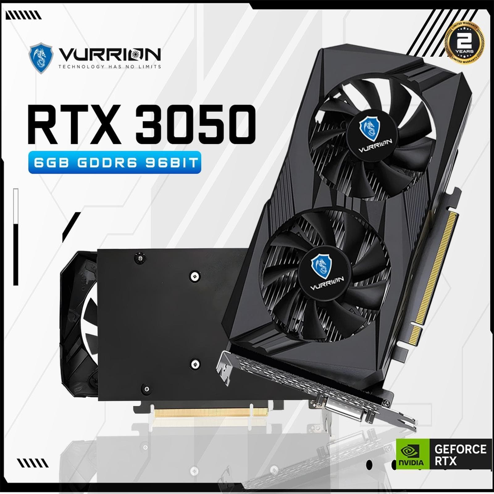 VGA CARD VURRION HYPERCLAW X2 GEFORCE RTX 3050 6GB GDDR6 96-BIT