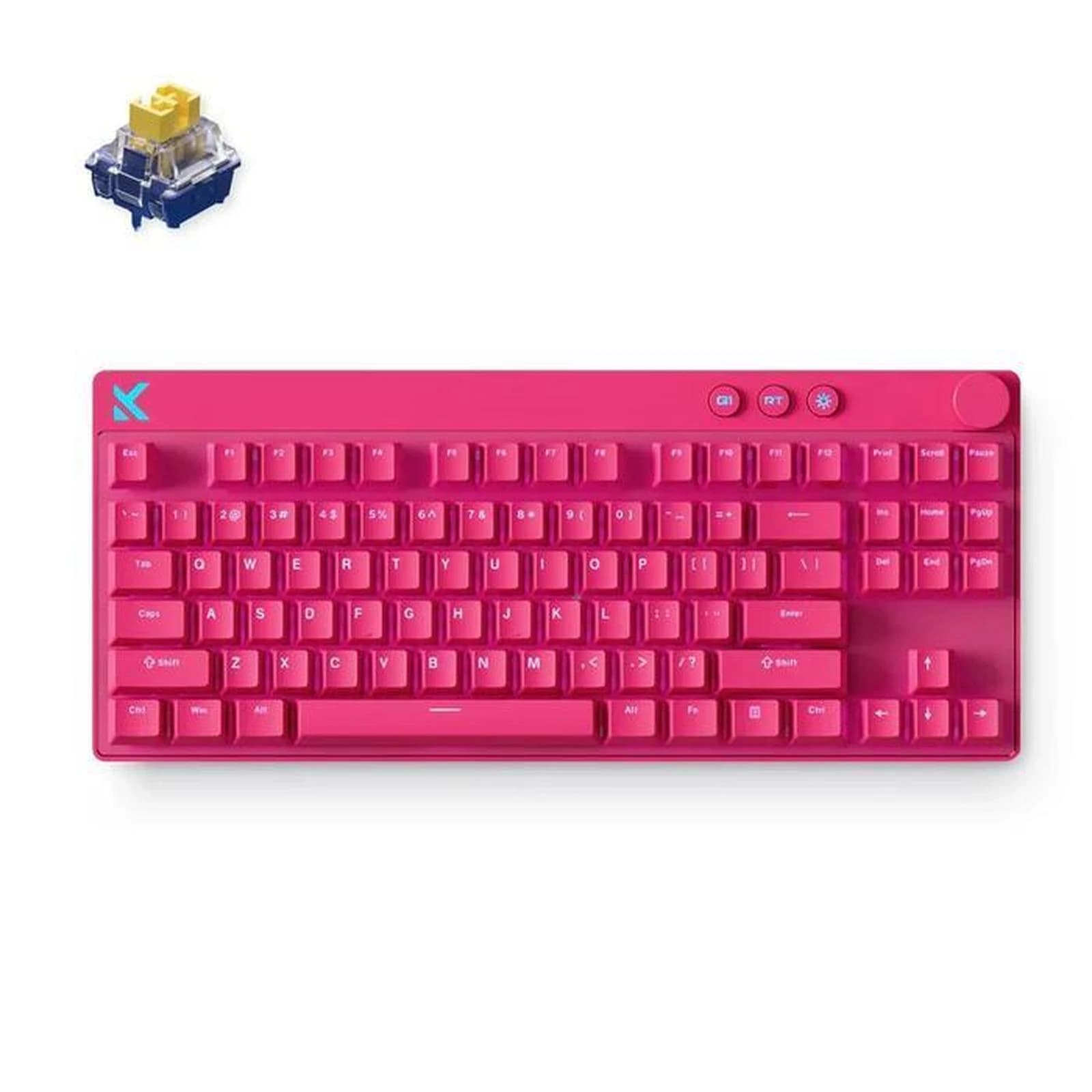 KEYBOARD MCHOSE MC-MIX87-5 MIX 87 ESPORT ROSE RED APOLLO MAGNETIC SWITCH