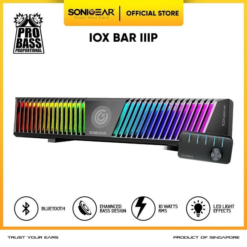 SPEAKER SONIC GEAR IOXBAR IIIP PASSIVE SPEAKER BLACK