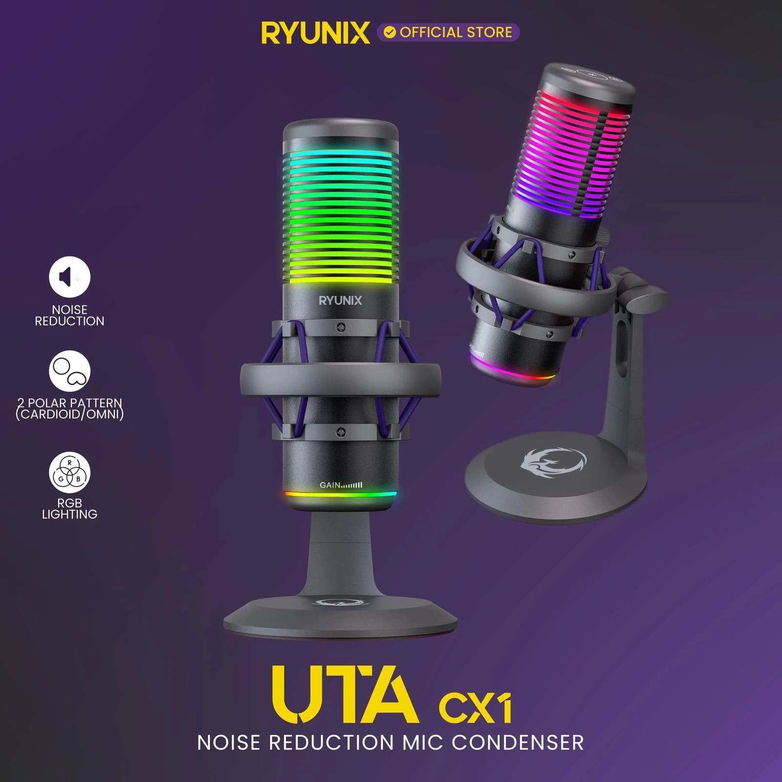 MICROPHONE RYUNIX UTA CX1 BLACK