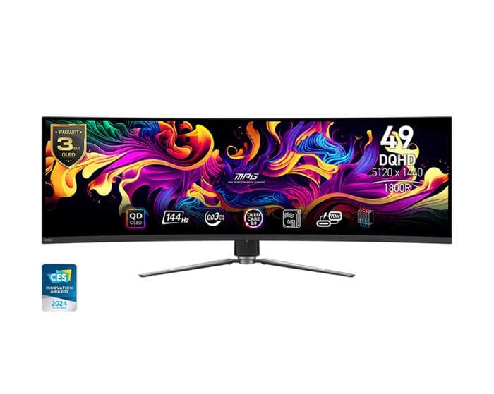 MONITOR MSI MPG491CQP QD-OLED 49" CURVED DQHD (5120x1440) 144Hz 100% sRGB