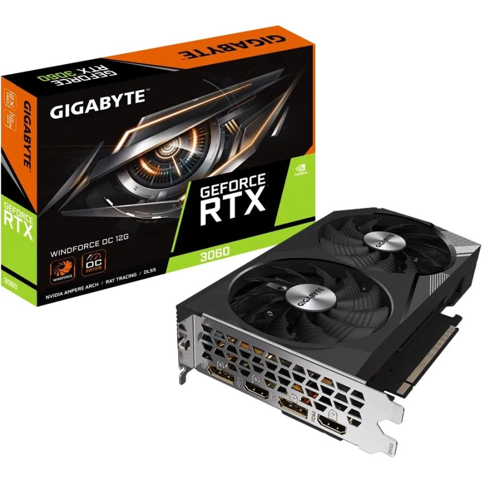 VGA CARD GIGABYTE GEFORCE RTX 3060 WINDFORCE OC 12GB GDDR6