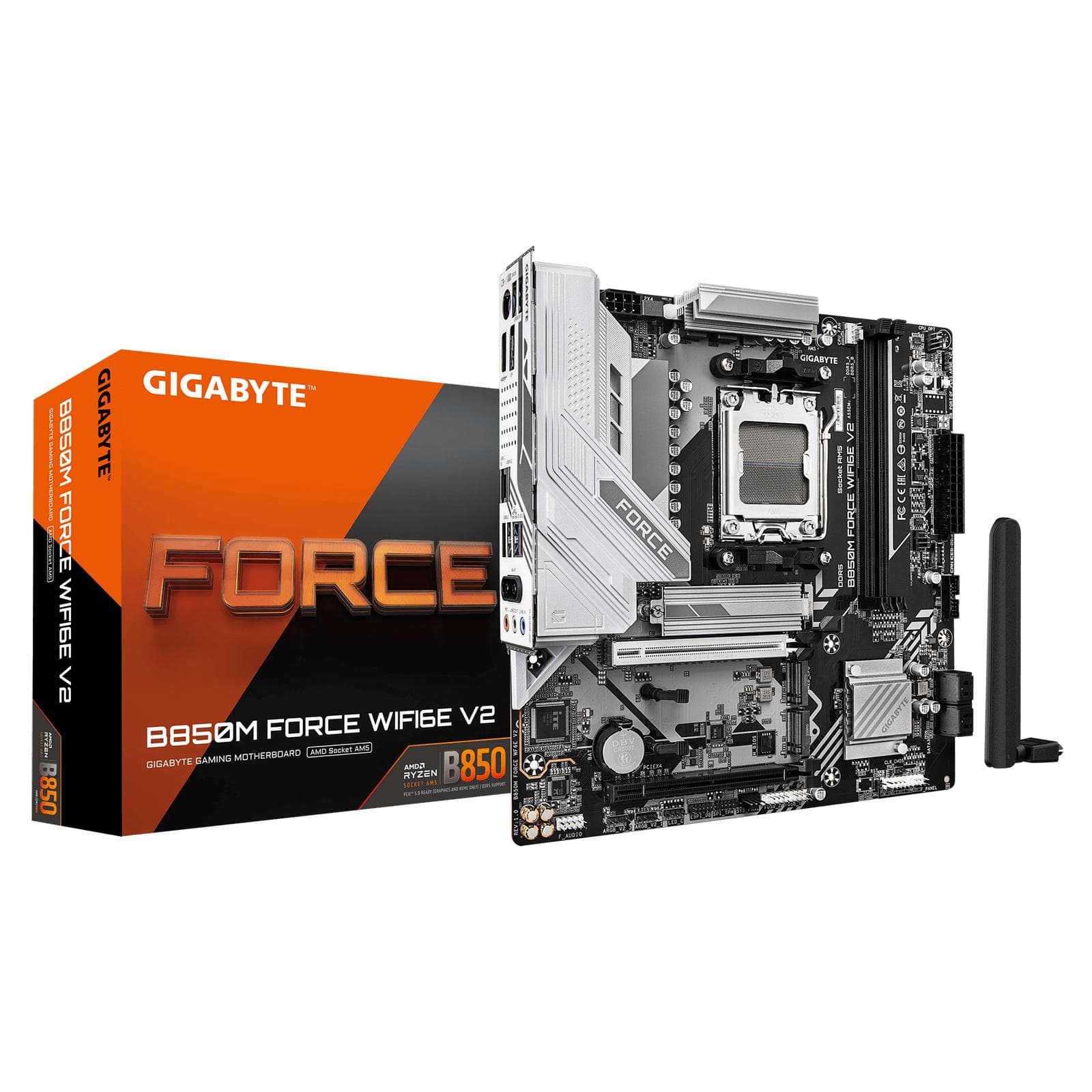 MOTHERBOARD GIGABYTE B850M FORCE WIFI6E V2 AM5 DDR5 - mATX