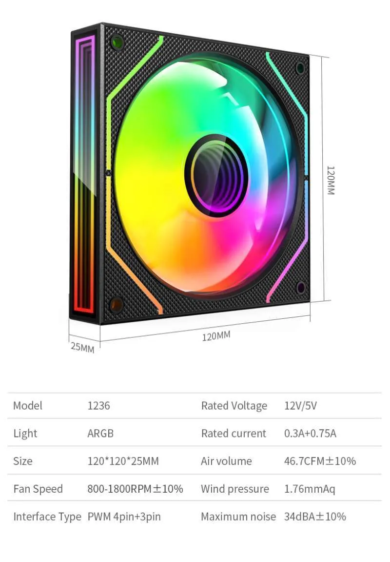 FAN CASING ARGB 12cm eMachines Gadget AC1236RGB 3 IN 1 KIT - Gambar 2