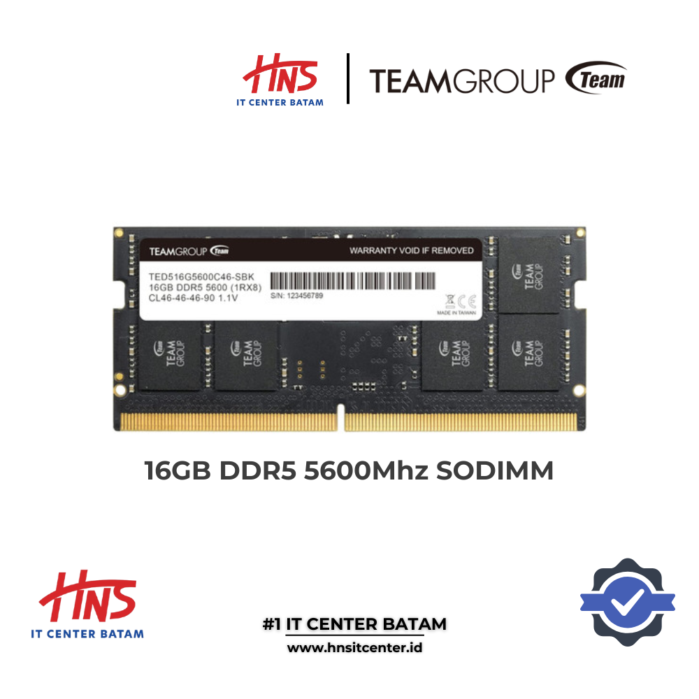 RAM NB TEAMGROUP ELITE DDR5 16GB (1x16) 5600Mhz - HNS IT Center