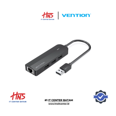 VENTION 3-PORT USB 2.0 HUB WITH 100M ETHERNET ADAPTER 0.15M Black (CHPBB)