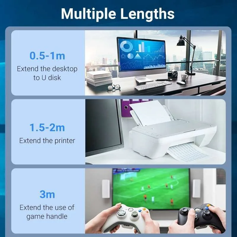 VENTION KABEL USB 3.0 EXTENSION TYPE A MALE TO FEMALE FAST DATA TRANSFER (CBHBH) - Gambar 2