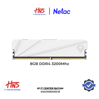 RAM PC DDR4 NETAC SHADOW S WHITE 8GB (1x8GB) 3200Mhz